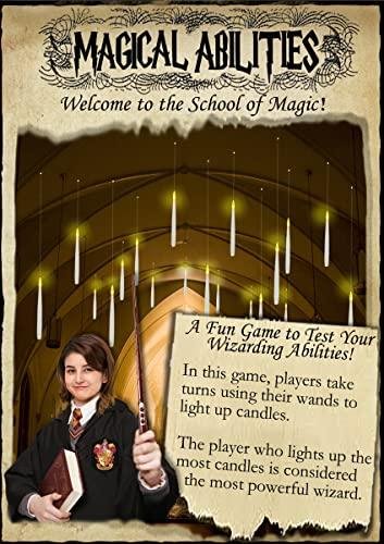         Floating Candles with Wand, Halloween Decoration 20 PCs Magic Hanging Candles, Flickering Warm Light Flameless Floating LED Candle with Wand Remote, Battery Operated Taper Candle Set for Theme Party       