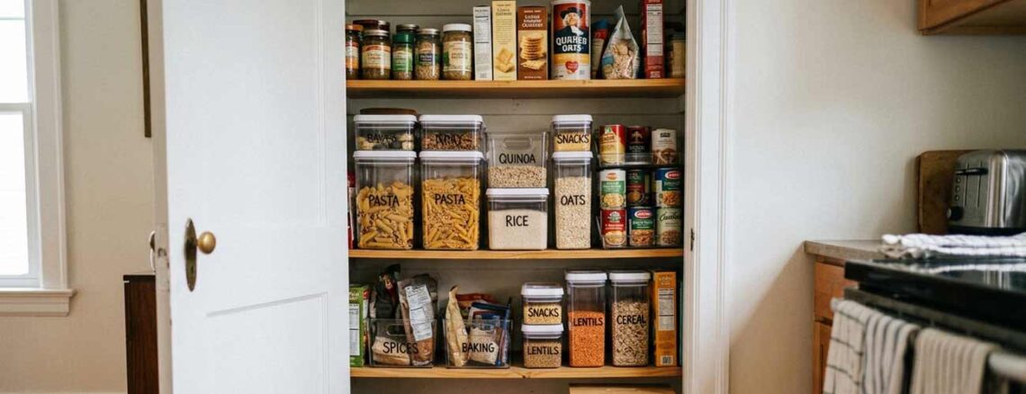 how to organize a small kitchen pantry